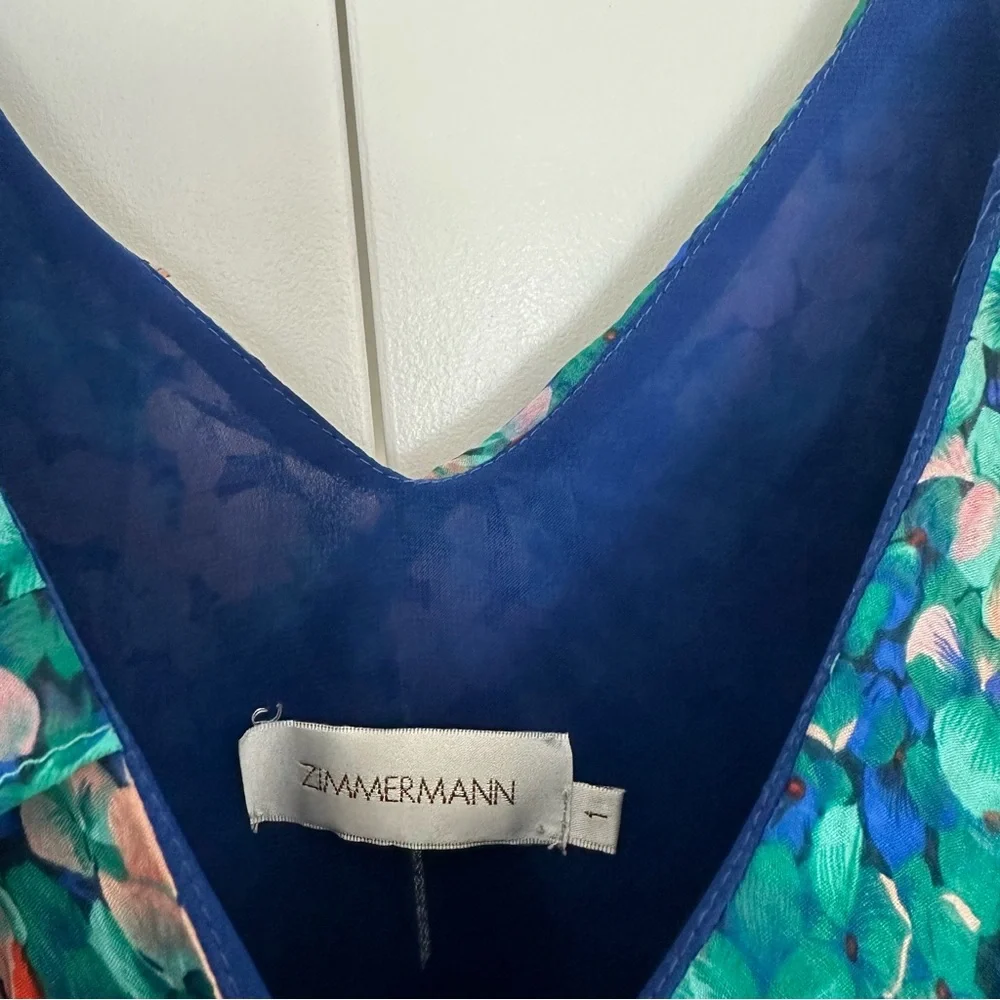 Zimmermann silk floral dress size 1 - Picture 3 of 5